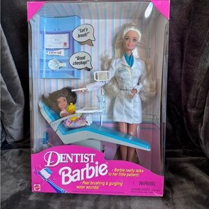 Brand New, Sealed in Box 1997 Mattel Dentist Barbie Doll Set.